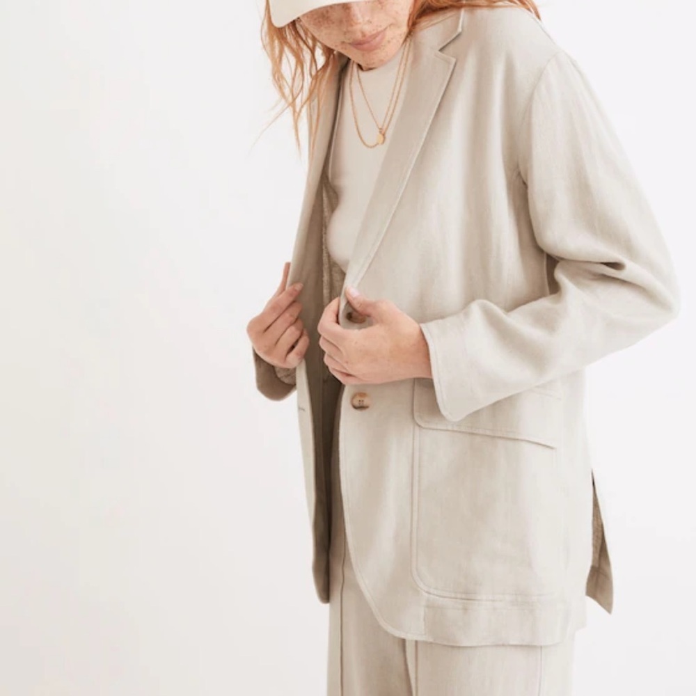Madewell Breezewoven linen blend‎ Larsen Blazer